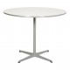 Arne Jacobsen white circular cafe table Ø: 90 Cm. 