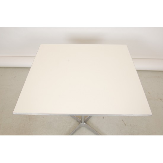 Arne Jacobsen white square cafe table 80x80 Cm.