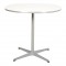Arne Jacobsen hvidt super cirkulært cafebord Ø: 75 Cm