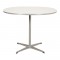 Arne Jacobsen white super circular cafe table Ø: 90 Cm