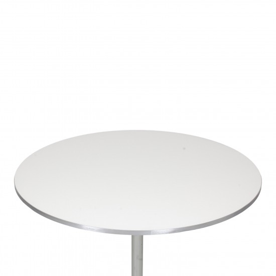 Arne Jacobsen Café table, white laminate, Ø: 75