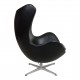 Upholstery of Arne Jacobsen Egg chair with leather