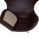 Arne Jacob Egg chair reupholstered in chocolate Nevada aniline leather