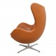 Arne Jacobsen Egg chair reupholstered in Cognac classic leather