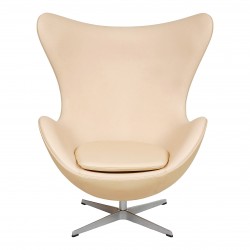 Arne Jacobsen Egg newly upholstered with natural vacona leather Arne Jacobsen Egg newly upholstered with natural vacona leather