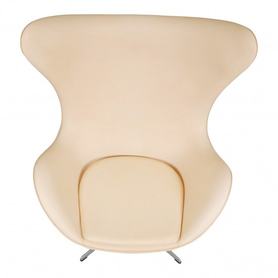 Arne Jacobsen Egg newly upholstered with natural vacona leather