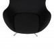 Arne Jacobsen Egg armchair with original black Christianhavn fabric