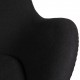 Arne Jacobsen Egg armchair with original black Christianhavn fabric