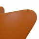 Arne Jacob Egg chair reupholstered in whisky Nevada aniline leather