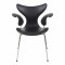 Upholstery of Arne Jacobsen Lily chair with leather