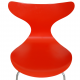 Sæt Arne Jacobsen orange lakeret Lilje stole (6)