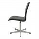 Arne Jacobsen Oxford chair, newly upholstered with black classic leather