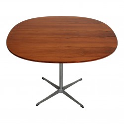 Arne Jacobsen Super Circular rosewood café table Ø: 100 Arne Jacobsen Super Circular rosewood café table Ø: 100