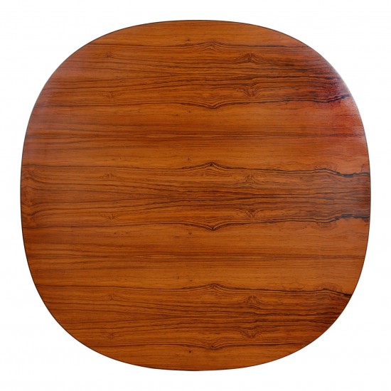 Arne Jacobsen Super Circular rosewood café table Ø: 100