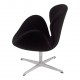 Arne Jacobsen New Swan chair with black Christianshavn fabric