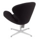 Arne Jacobsen New Swan chair with black Christianshavn fabric