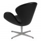 Arne Jacobsen Swan newly upholstered with natural leather