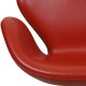 Arne Jacobsen Svane stol i originalt rødt læder 2006