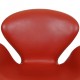 Arne Jacobsen Swan chair in original red leather 2006