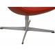 Arne Jacobsen Swan chair in original red leather 2006