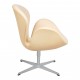 Arne Jacobsen Swan newly upholstered with natural vacona leather