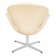 Arne Jacobsen Swan newly upholstered with natural vacona leather