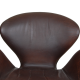 Arne Jacobsen Swan chair, vintage version in brown patinated leather