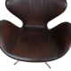 Arne Jacobsen Swan chair, vintage version in brown patinated leather