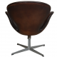 Arne Jacobsen Swan chair, vintage version in brown patinated leather