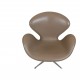 Arne Jacobsen Swan chair in original gray patinated leather