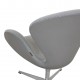 Arne Jacobsen Swan chair in original gray furniture fabric gray leather on the back