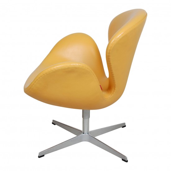 Arne Jacobsen Svane stol i gult læder