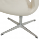 Arne Jacobsen Swan chair in white leather