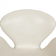 Arne Jacobsen Swan chair in white leather