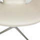 Arne Jacobsen Svane stol i patineret hvidt læder