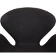 Arne Jacobsen Swan chair in dark grey wool fabric 2012