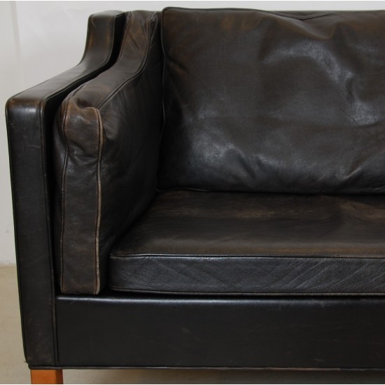 At sige sandheden gruppe der Brugt Børge Mogensen 2213 3.pers sofa i sort læder | TIL SALG - CPH-classic