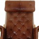 Bruno Mathsson Pernilla chair model 69 in brown aniline leather