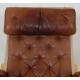 Bruno Mathsson Pernilla chair model 69 in brown aniline leather