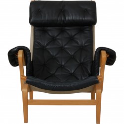 Bruno Mathsson Pernilla chair in black leather