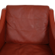 Børge Mogensen 2207 lounge chair in red leather with patina