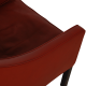 Børge Mogensen 2207 lounge chair in red leather with patina