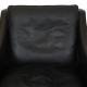 Børge Mogensen 2207 lounge chair in black leather with patina