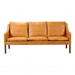 Børge Mogensen sofa, 2209 nypolstret i cognac anilin læder Børge Mogensen sofa, 2209 nypolstret i cognac anilin læder