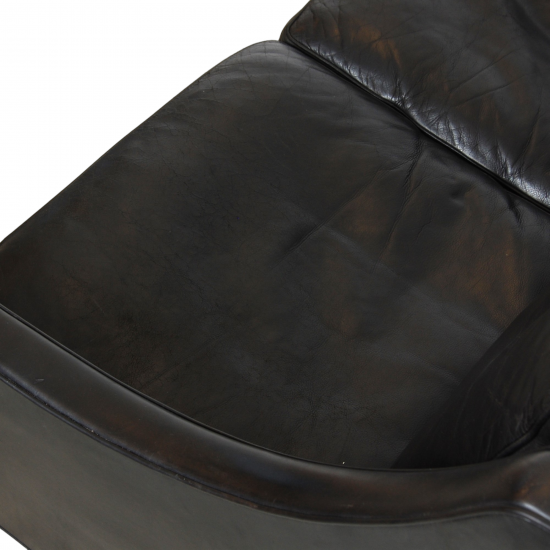 Børge Mogensen 2208 2.pers sofa i patineret sort læder 