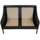 Børge Mogensen 2208 2.seater sofa in patinated black leather