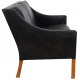 Børge Mogensen 2208 2.seater sofa in patinated black leather