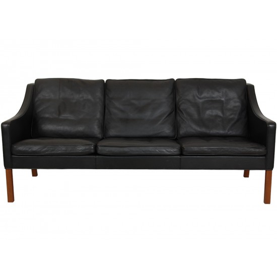 Børge Mogensen 3.seater sofa 2209 in black leather