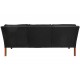 Børge Mogensen 3.seater sofa 2209 in black leather