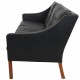 Børge Mogensen 3.seater sofa 2209 in black leather